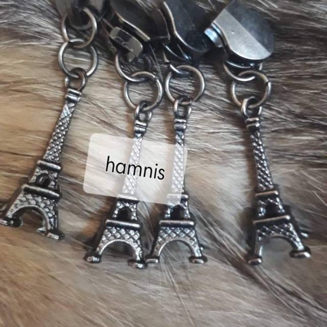 Kepala resleting black nikel no 5