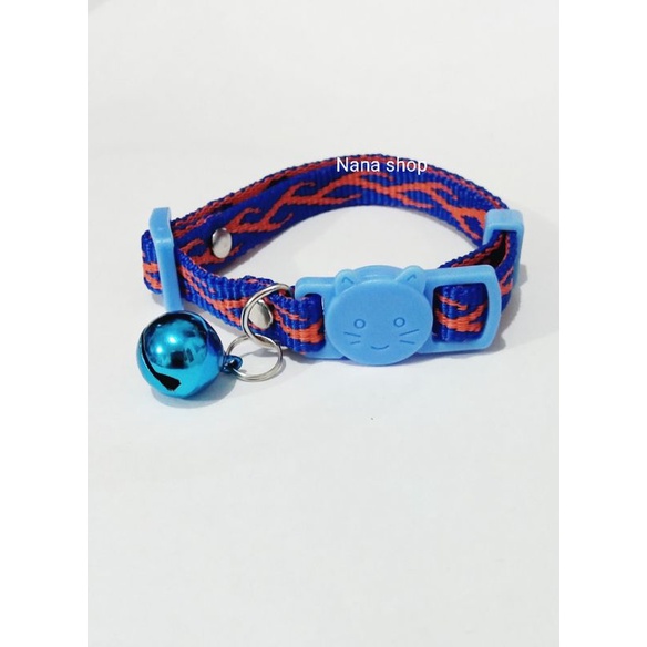 Kalung kucing bahan tebal kalung kelinci anjing kucing kecil motif kaki warna dengan lonceng pet collor cat dog kalung anjing kepala kucing