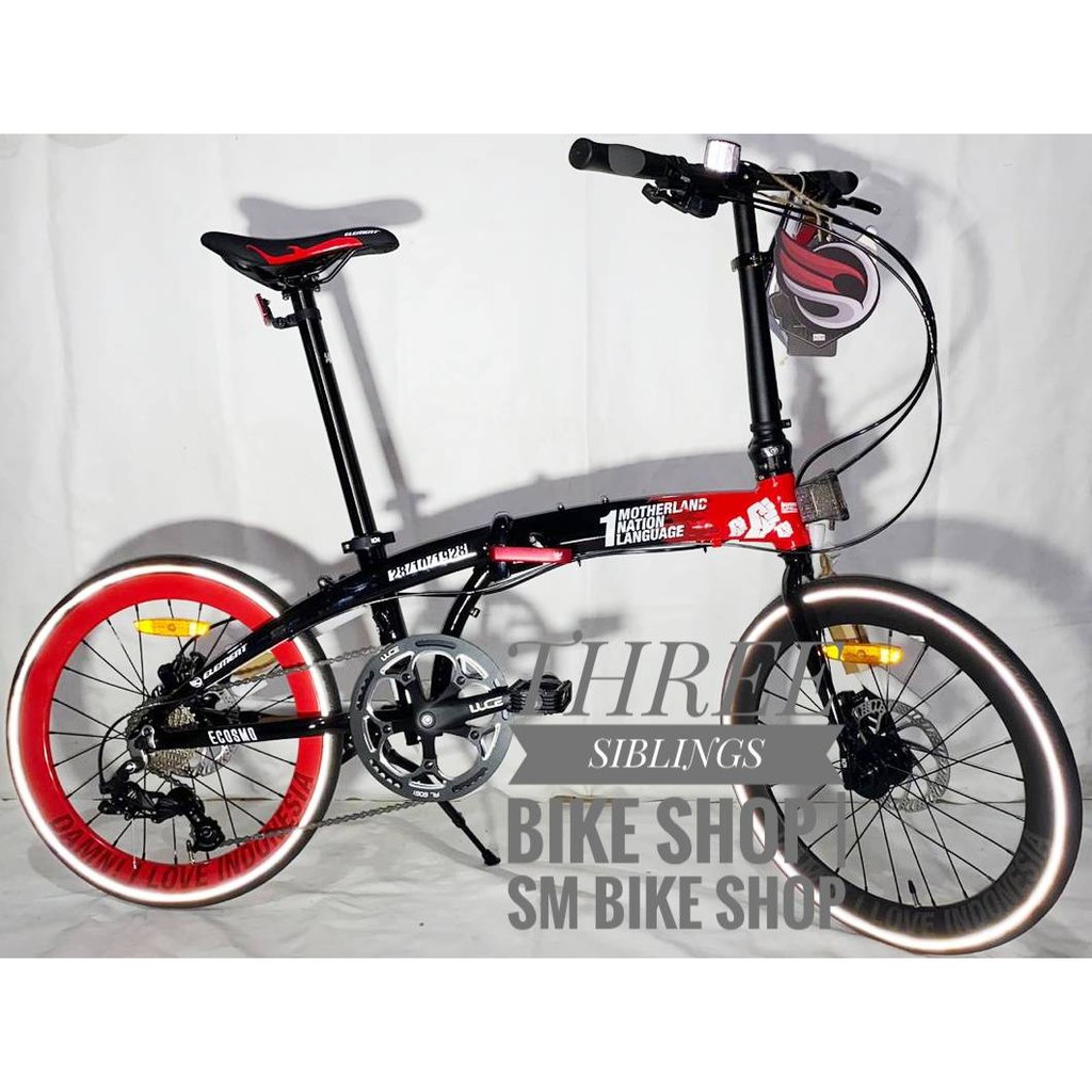 SEPEDA LIPAT ELEMENT ECOSMO 10 SPEED ALLOY  EDISI DAMN SUMPAH PEMUDA