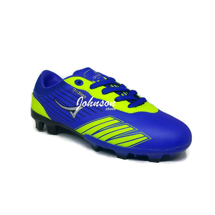 [ Johnson Shoes ] Sepatu Sepak Bola / Soccer Anak Tanggung ARDILES - RUAN Biru Royal / Hijau Citron