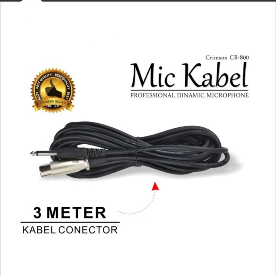 MIC KABEL MURAH DYNAMIC MICROPHONE CRIMSON CR-800