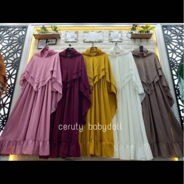 Set gamis ceruti basic Azzahra ORI azzahra syari