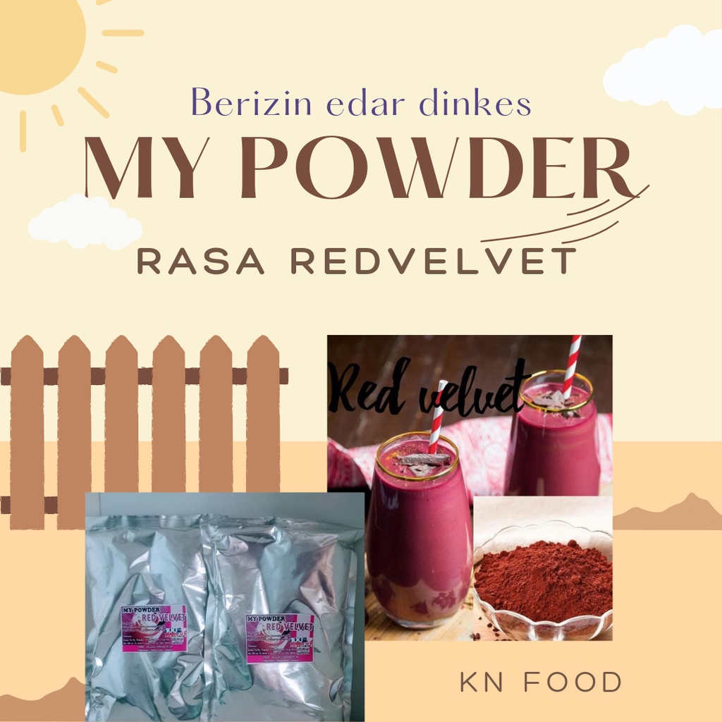 

Powder Red Velvet Regular - Powder minuman rasa Red Velvet kemasan 1kg