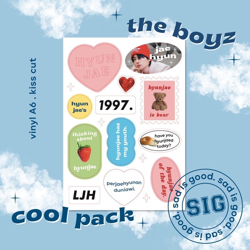 

The Boyz Stickers : cool pack deco for phone and journal