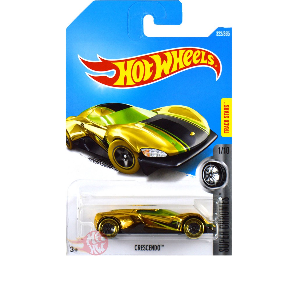 Crescendo GOLD CHROME Track Stars - Hot Wheels HW Hotwheels