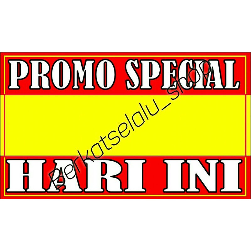 

karton tulisan promo spesial hari ini kosongan tulis sendiri