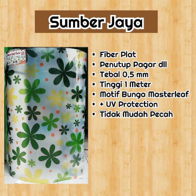 FIBER PAGAR FIBER PLAT MOTIF BUNGA FIBER BUNGA