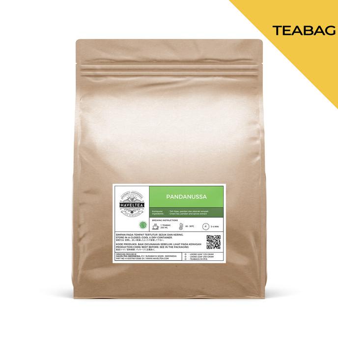 

[[BISA COD]] PANDANUSSA | Pouch | Haveltea | Teh Hijau Pandan Vanilla|Teh Indonesia - 30 Eco Tea