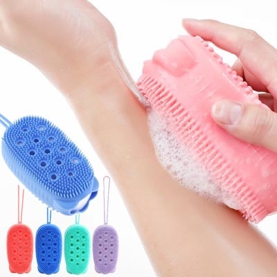 hokkiterus21 Bubble bath brush silicon fast foaming spon mandi busa sikat daki pijit badan motif