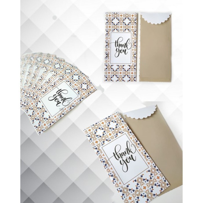 

Amplop Ucapan Terima Kasih Angpao Thank You Coklat Muda Amplop Uang 097