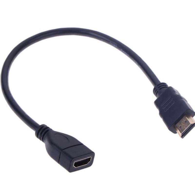 Kabel HDMI Extension 30 Cm Male To Female Perpanjangan Monitor LCD TV