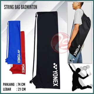 ⭐⭐⭐⭐⭐ Tas badminton string bag tas raket bulutangkis tas serut hitam merah biru aksesoris outdoor lainnya tas tali murah