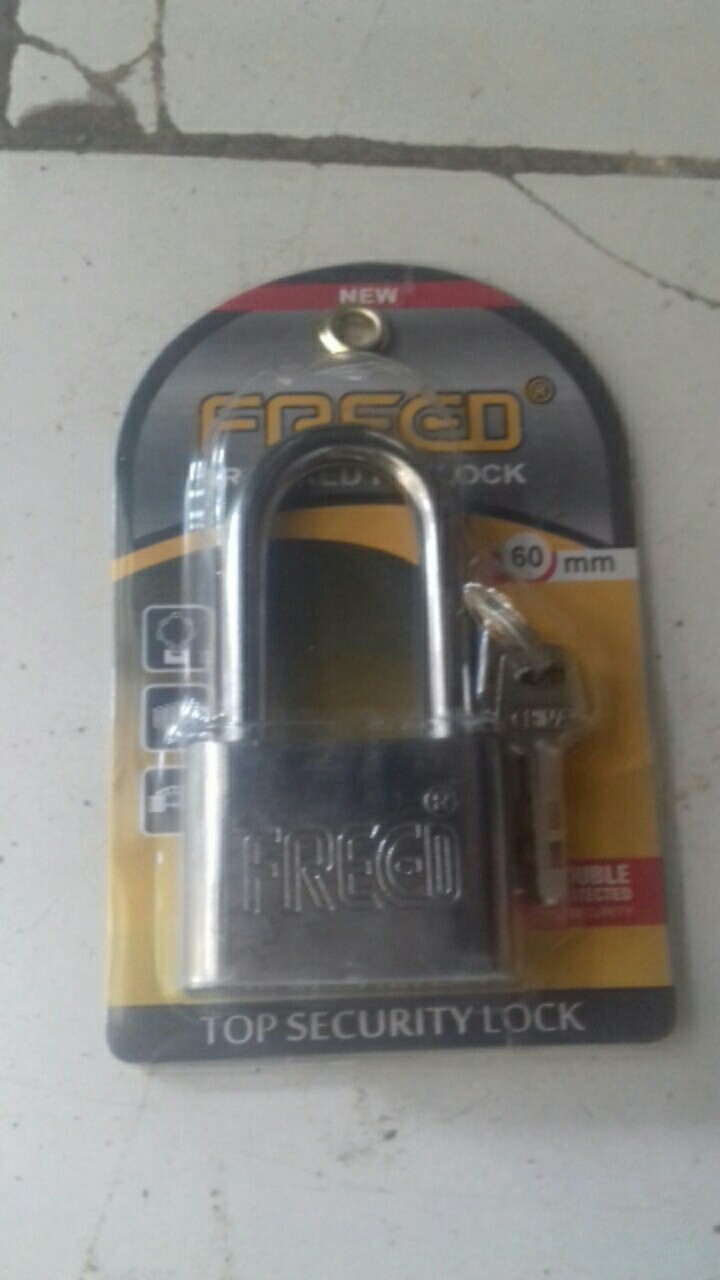 1 Pc | Gembok Nekel Freed 30 / 40 / 50 / 60mm / Leher Panjang / Pintu Rumah / Industri / Padlock
