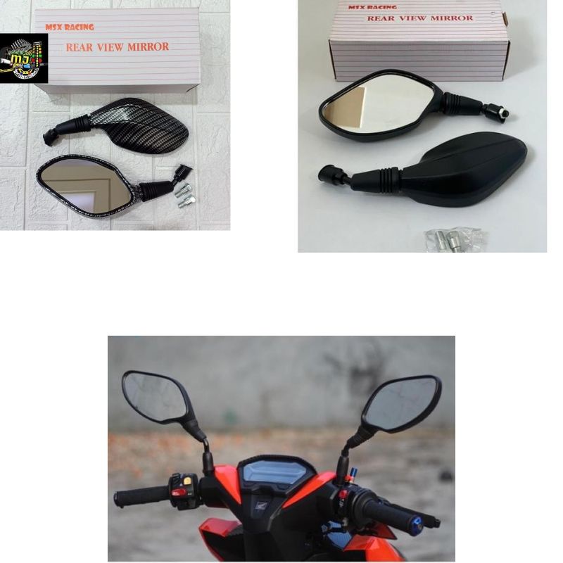 Spion Click  Karbon Spion Model click 125 Hma Hitam/Spion Klik two tone TERMURAH.