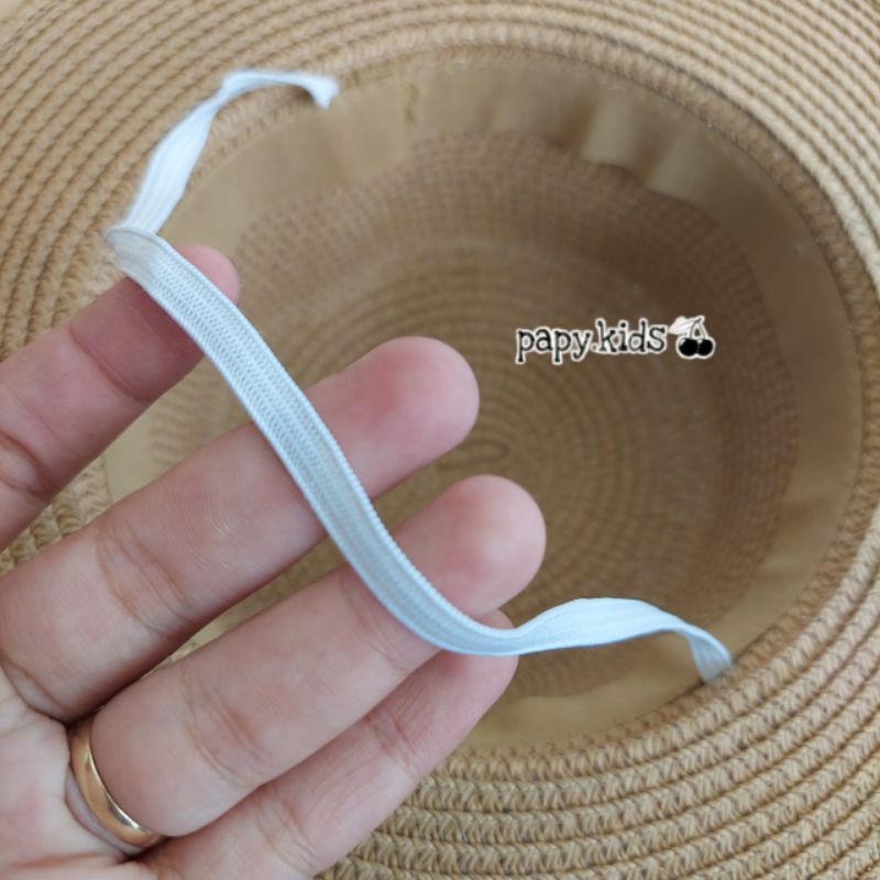 Boater Mahkota BH7/ Topi pantai anak / Topi Bulat import-1