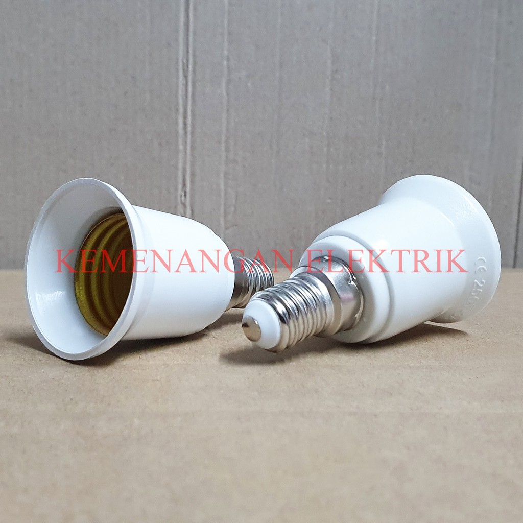 KONVERTER LAMPU FITTING E14 KE E27 LIGHT CONVERTER ADAPTER E14 TO E27