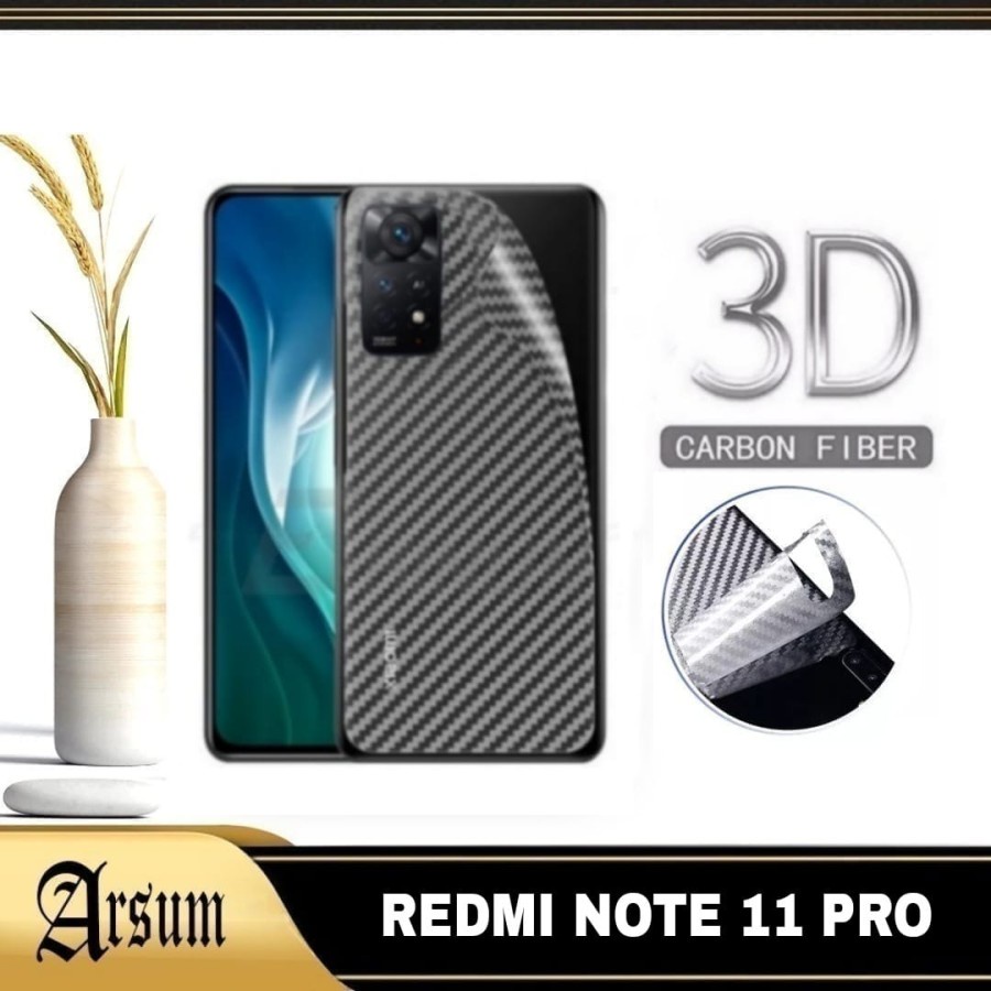 REDMI A1 NOTE 11 NOTE 11 PRO NOTE 11 PRO 5G ANTI GORES BELAKANG SKIN CARBON GARSKIN MOTIF KARBON ANTI JAMUR TRANSPARAN PELINDUNG BELAKANG REDMI NOTE 11 PRO REDMI NOTE 11 PRO 5G