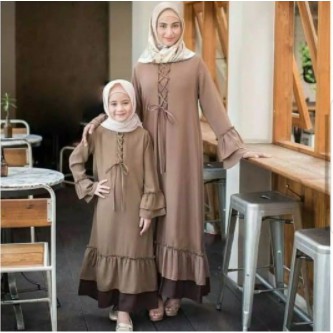 Gamis couple ibu dan anak Gamis anak syari premium terbaru baju muslim anak perempuan