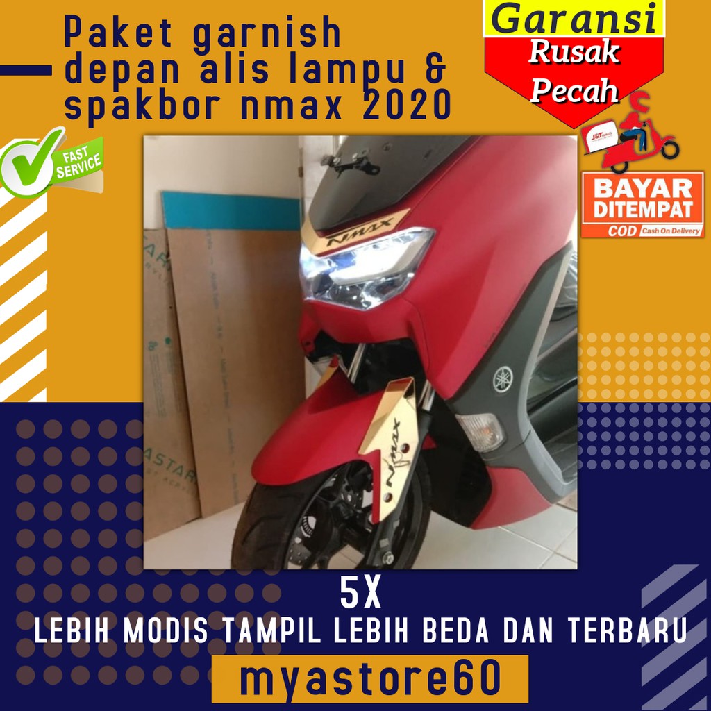 Alis Lampu Garnish Spakbor Garnish Gold Nmax All New Nmax 2020 Paket Garnish Depan Variasi Nmax