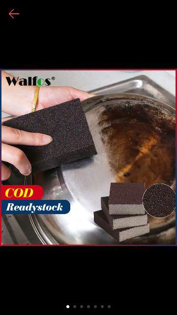 Walfos Ukuran Besar Diamond Cleaner Spons Pembersih Kerak Magic Sponge Kompor Dapur Rumah Tangga Brush