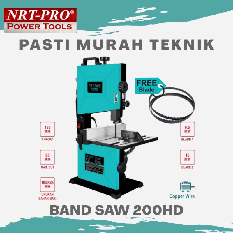 MESIN GERGAJI KAYU TULANG/GERGAJI PITA 10 INCHI/BAND SAW NRT PRO BS 250 HD DAN BS 200 HD