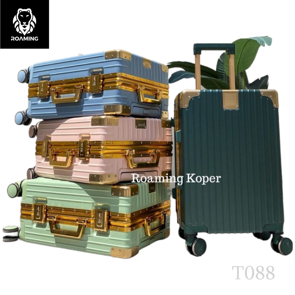 koper cantik list gold kabin   bagasi t088