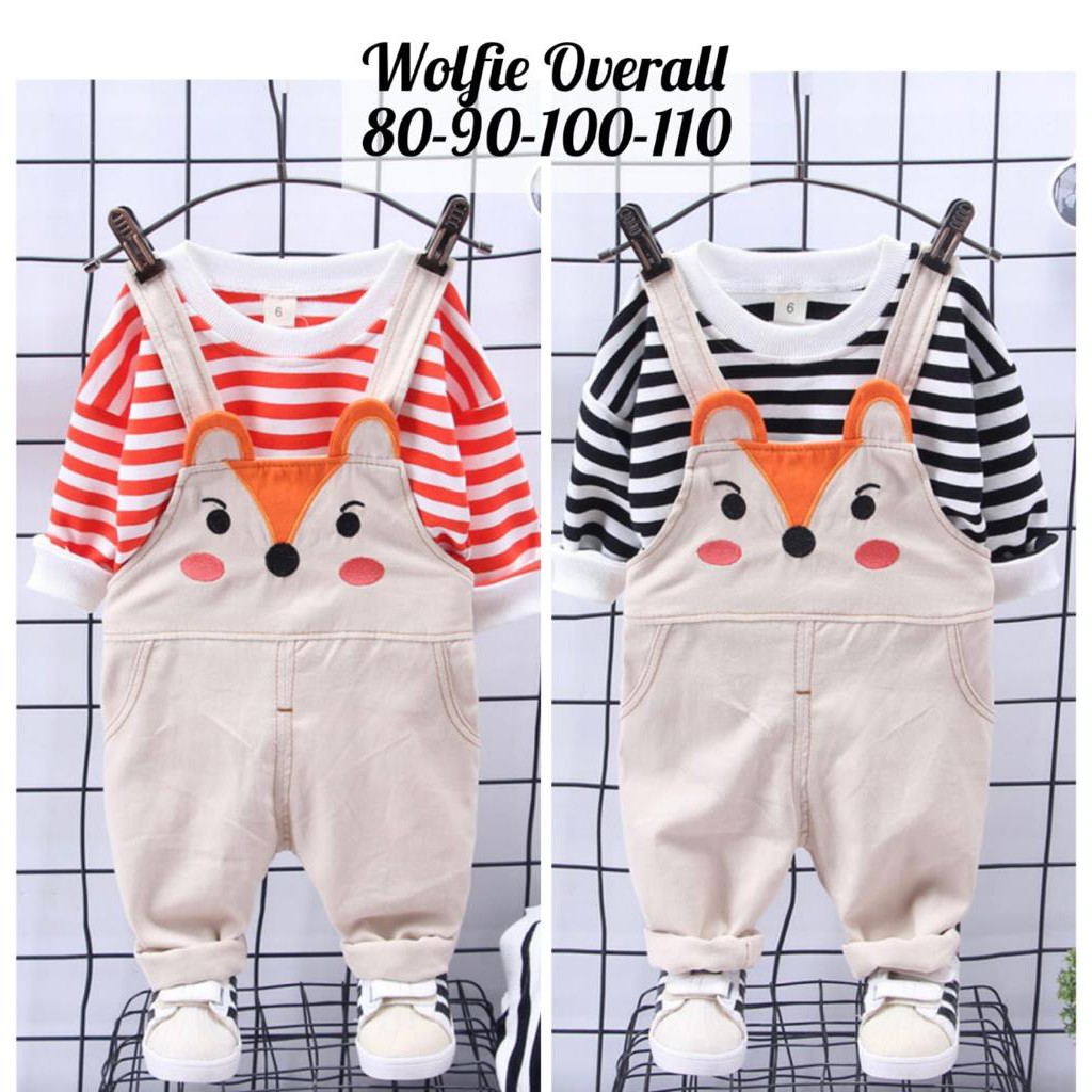 SETELAN BAJU WOLFIE OVERALL / SETELAN ANAK