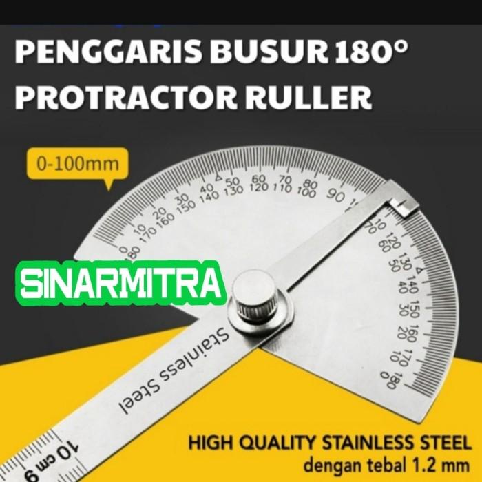 

Penggaris - Penggarisan Busur 180 Derajat Stainless Steel