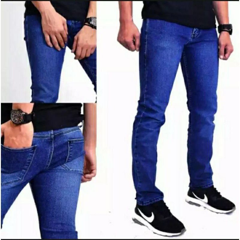 Celana Jeans Panjang Pria Slimfit Pensil Skinny UFC MMA Size 27-38