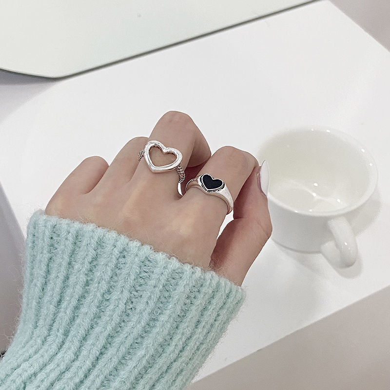 Heart-Shaped Love Ring Finger Combination Stacking Rings