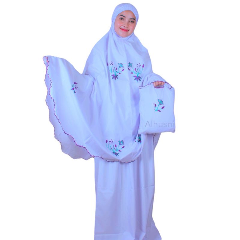 Mukena Stelan Dewasa Jumbo Aminah Bordir manual Free Tas Bordir Manual Mukena Dewasa