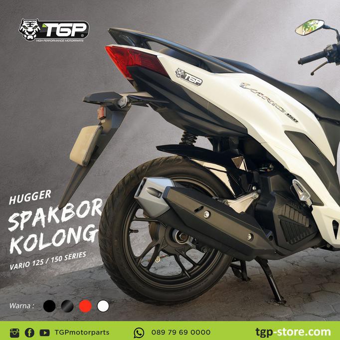► TERHEMAT AKSESORIS MOTOR► SPAKBOR KOLONG HUGGER VARIO 150 VARIO 125 TGP PARTS HITAM PLASTIK