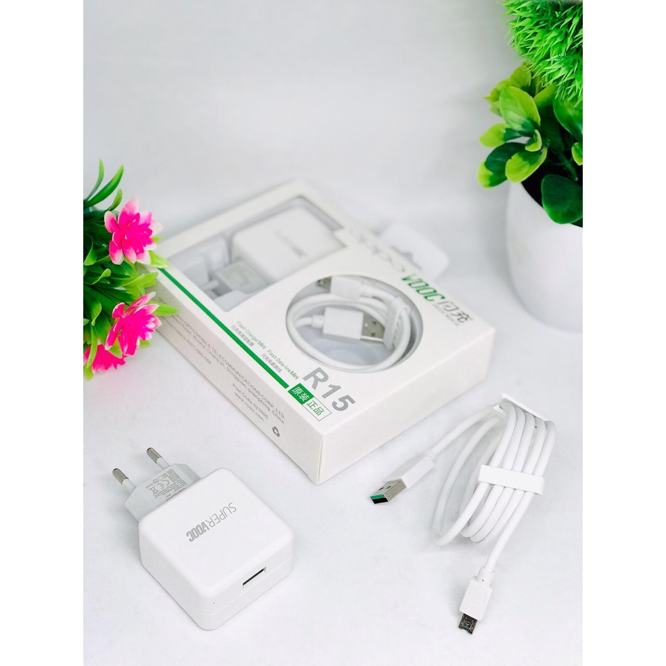 TRAVEL CHARGER OPPO R17 MICRO-USB &amp; R17 TYPE C VOOC ORIGINAL FLASH CHARGING