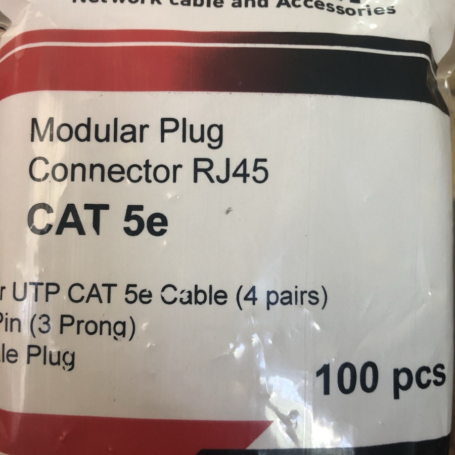 Vascolink RJ 45 cat 5 untuk kabel lan