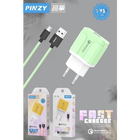 Charger ORIGINAL PINZY T31 Series Macaron Fast Charger QC 3.1 - Charger T31 Macaron -