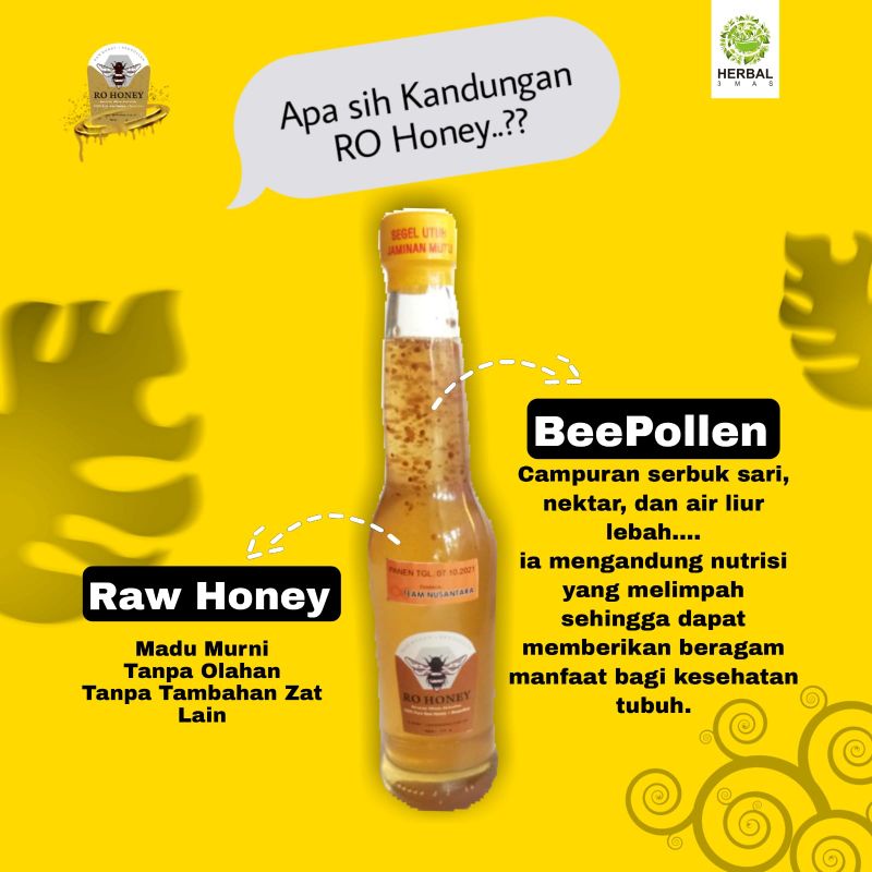 

madu Ro Honey berkualitas tinggi, 100% madu murni