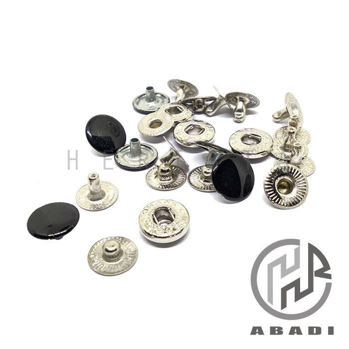50 SET KANCING SNAP CETET BESI / KANCING JEPRET BESI 10 MM V 230