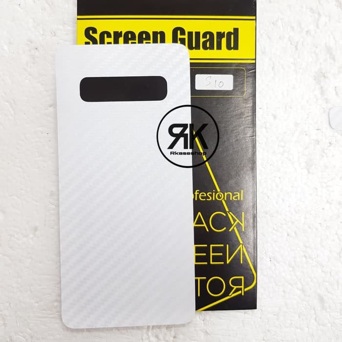 carbon fiber Samsung S10 back screen guard anti gores BELAKANG