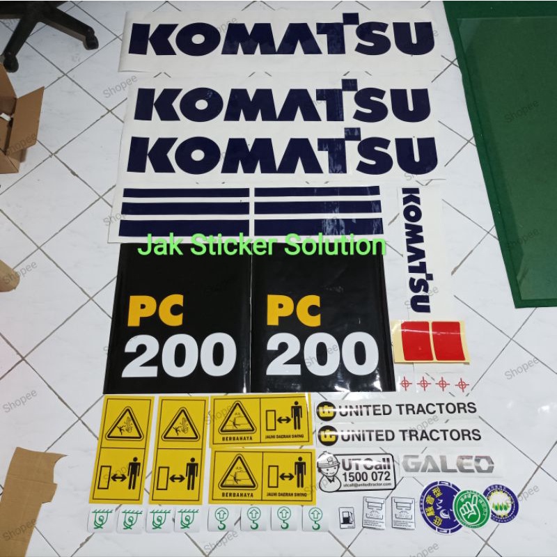 Stiker Komatsu PC200-7 Sticker Excavator