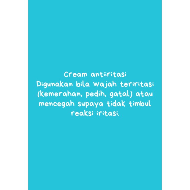 [100% Asli + COD] Cream Anti Iritasi Alergi Kulit Wajah Setelah Facial Calming Cream