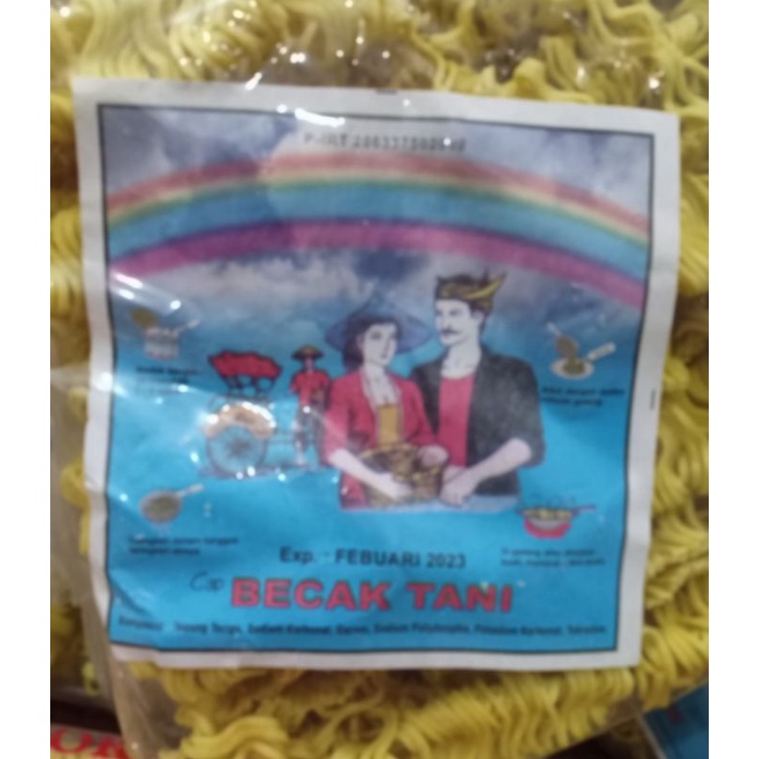 

Mie Rintik Kuning "Cap Becak Tani" Mie Hajatan Mie kendurenan 400gr isi 30biji
