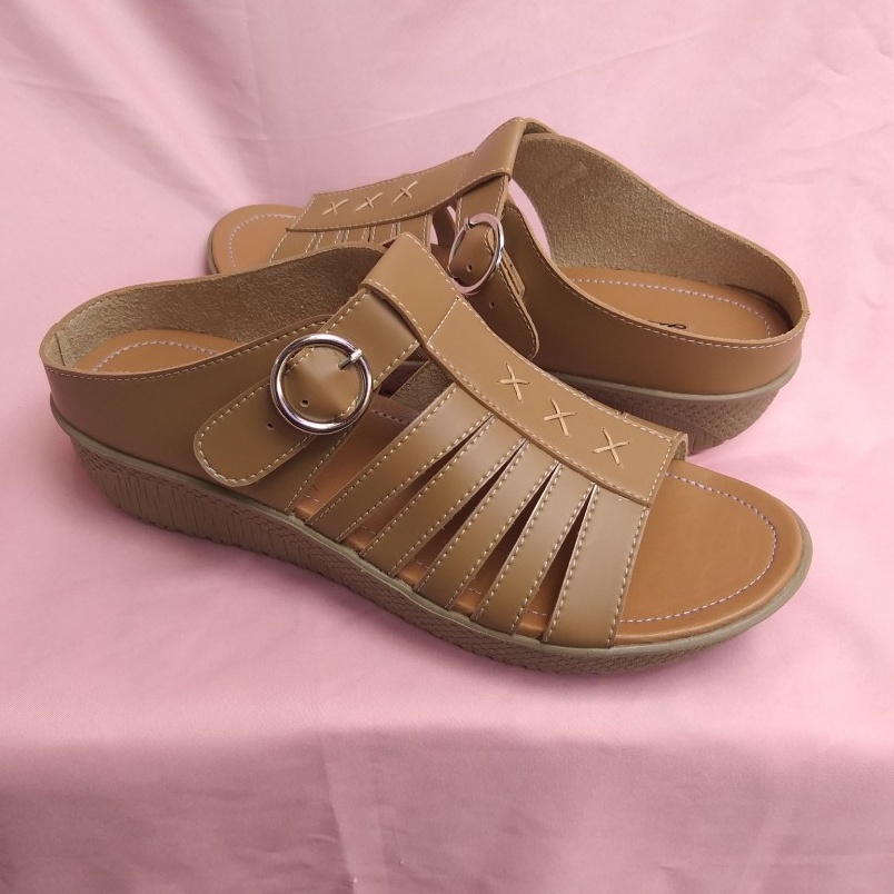 Sandal Kondangan Wanita Mules Sepatu Sandal wedges Formal ibu ibu arisan Wedges wanita Sosialita ori