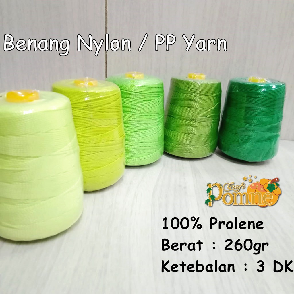 Benang Rajut Nylon / PP yarn 260gr - Green