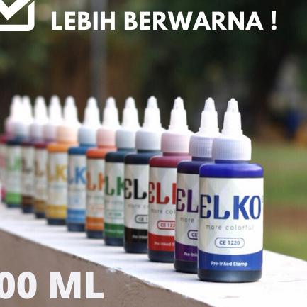 

Tinta Stempel Flash Warna Emas Waterproof ELKO 100 ML Untuk Kertas ♕