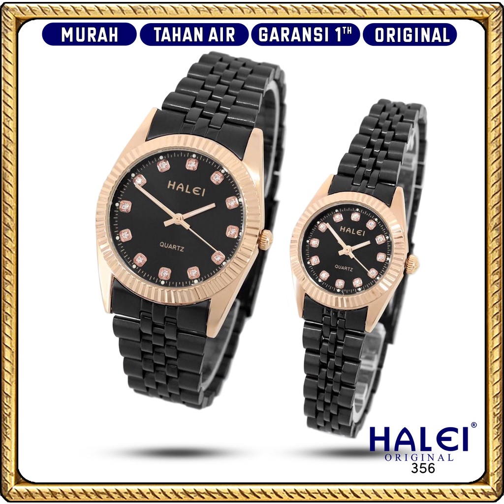 Original #Jam Tangan Halei ORI #Garansi 1 Tahun #Jam Tangan Rantai Couple Bulat Original Murah Halei