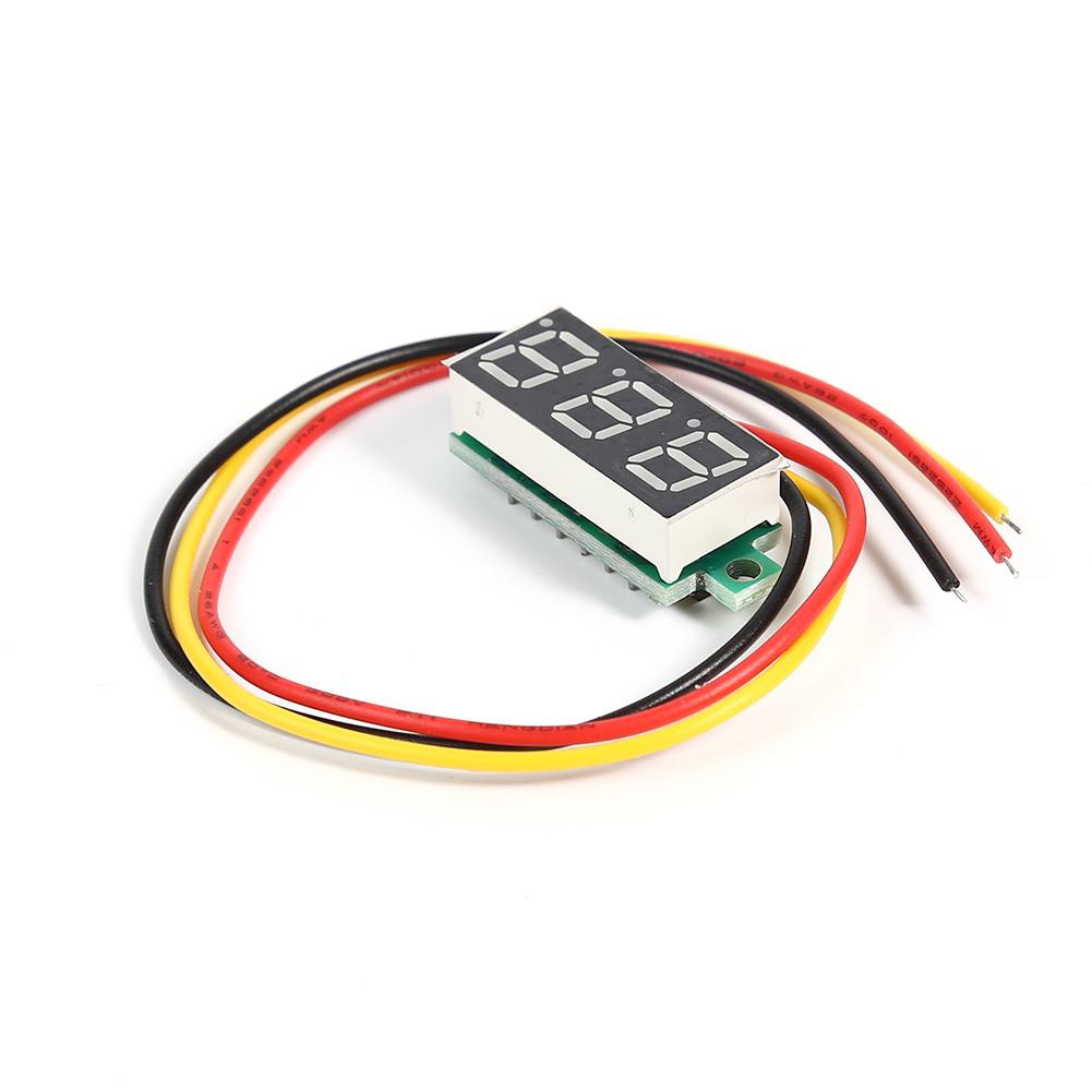 Mini 0.28 inch DC 0-100V 3 Wires Mini Gauge Voltage Meter Voltmeter LED Display Car Battery Motor