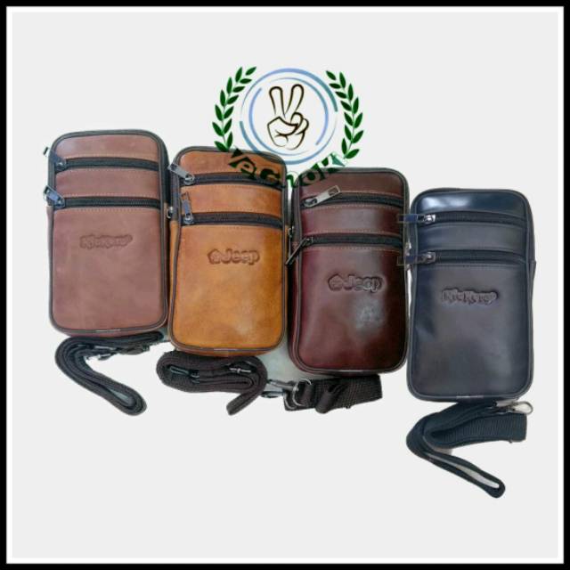 Tas Selempang Sarung HP Kulit Sapi Asli - Kickers Jeep AAJ635
