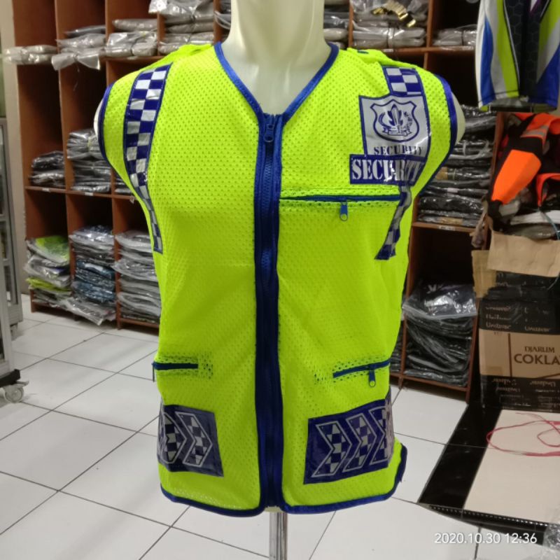 Rompi Jaring security tipis biru|Rompi jaring Security biru |Rompi Security jaring |Rompi
