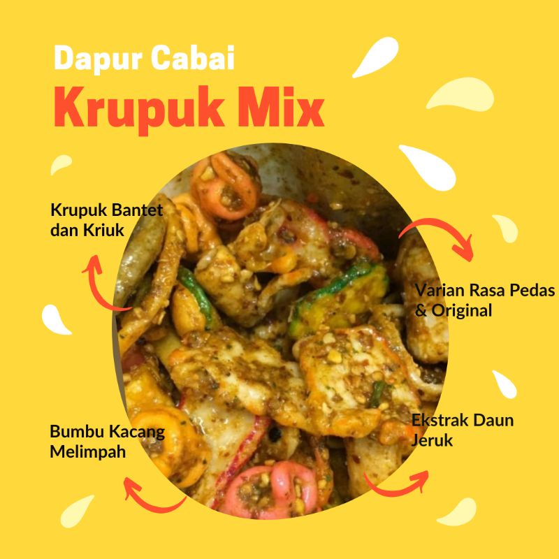 

Seblak Kering Dapur Cabai Kerupuk Mix 1kg | Sebring Cikruh Bumbu Kacang Daun Jeruk