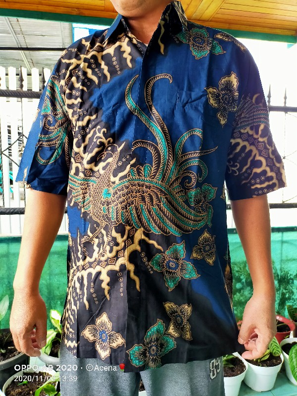 Kemeja Batik Prabu Bahan Katun Baturaden Reguler Fit B376 (kode 8)